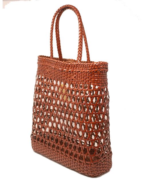 Borsa da mare color cognac Laboratorio Capri | 082COGNAC